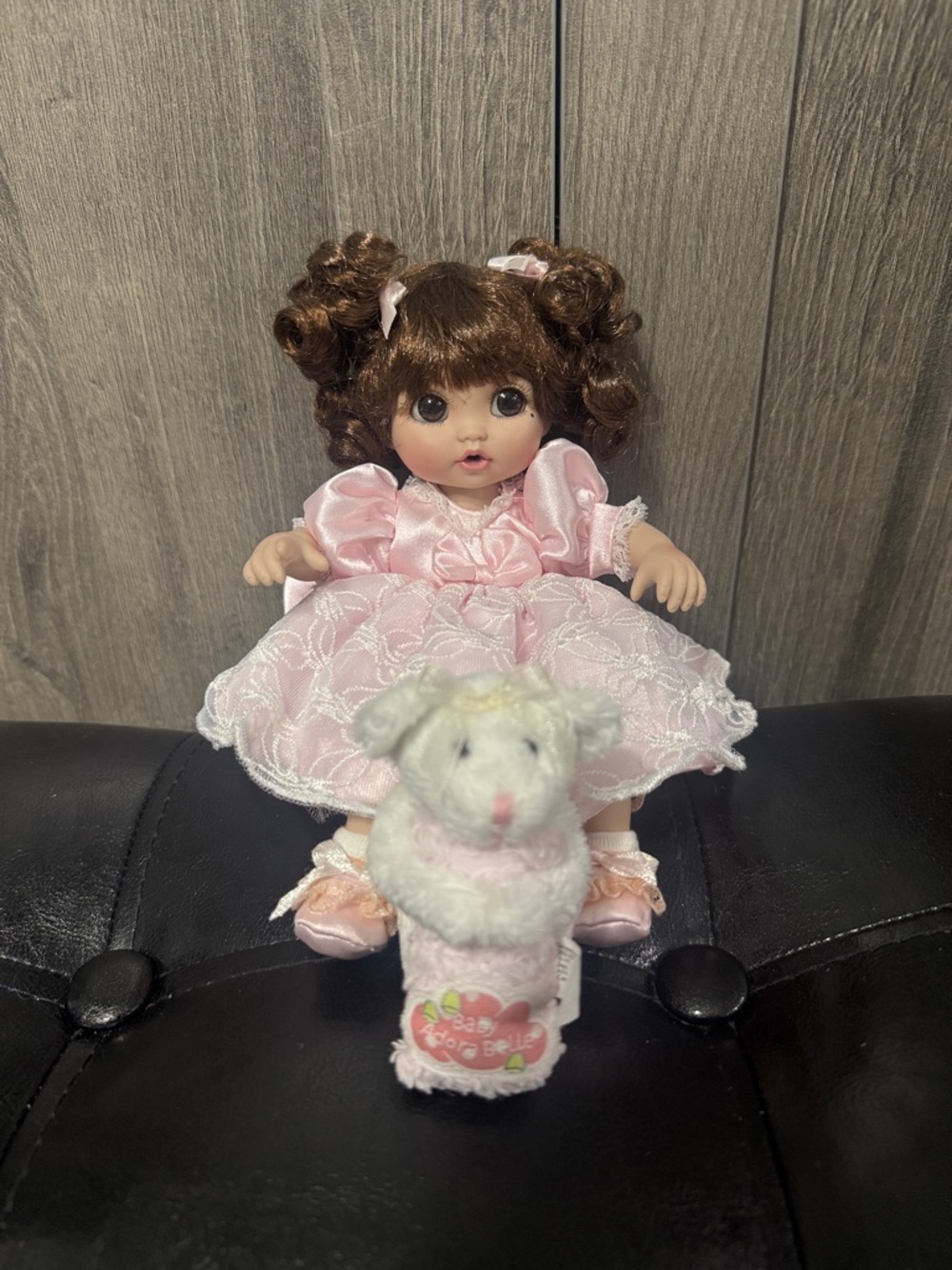Vintage Marie Osmond Baby Adora Belle Tiny Tots Porcelain Doll & Plush Bear 2006